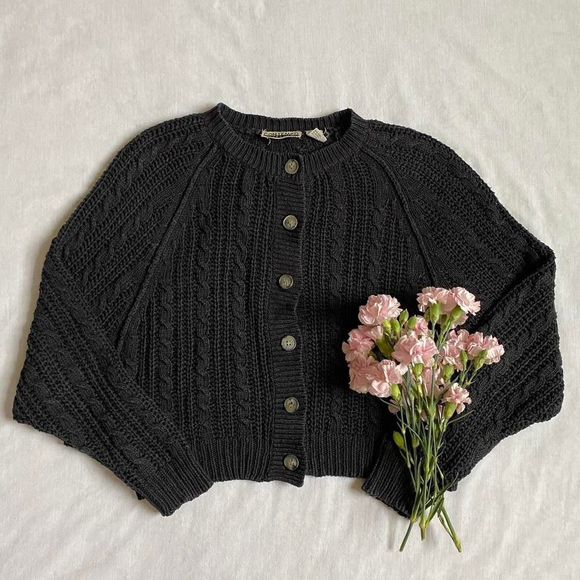 Contempo Casuals Sweaters - Vintage black silk blend cardigan